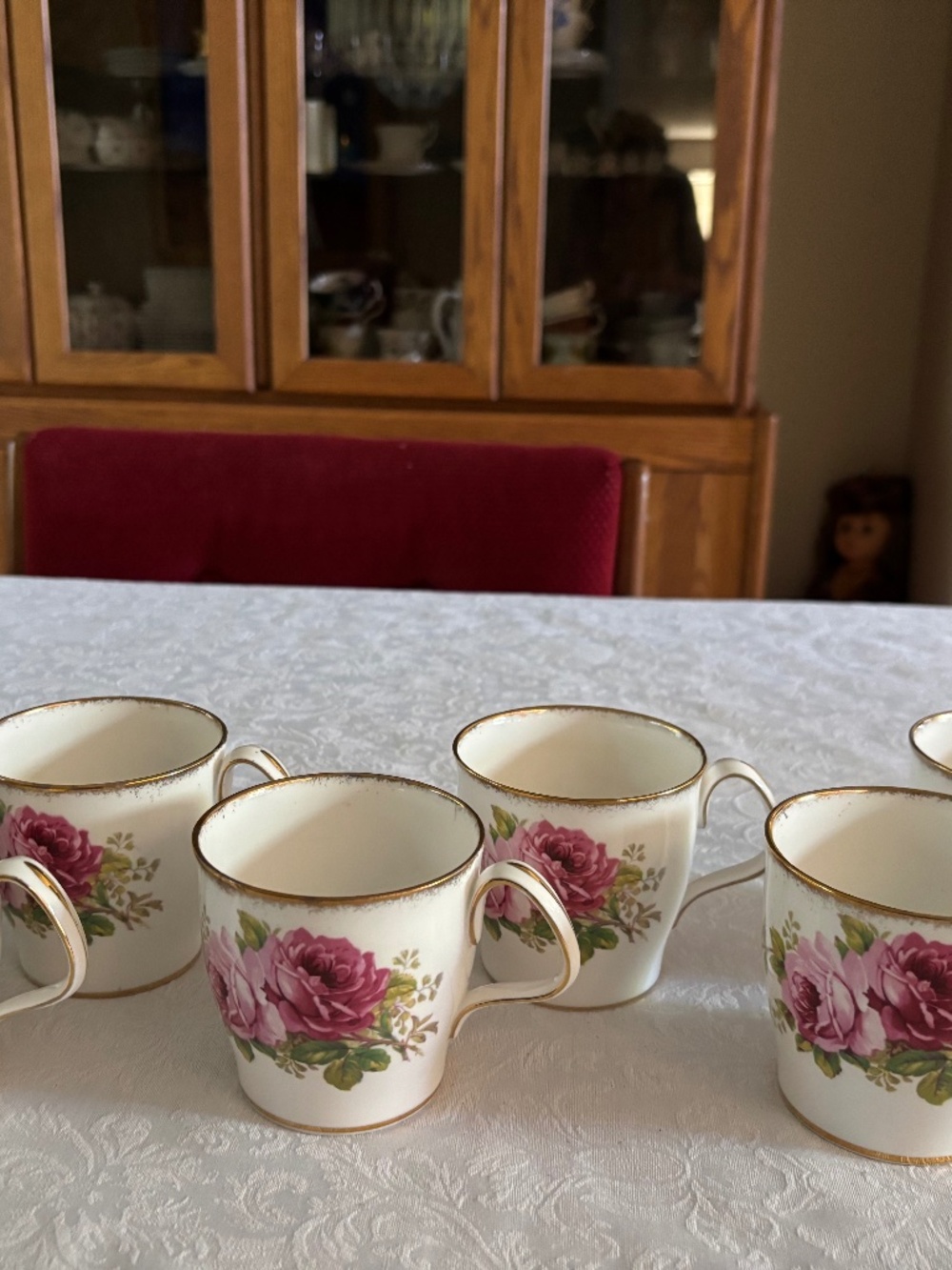 Six Royal Albert American Beauty Mugs